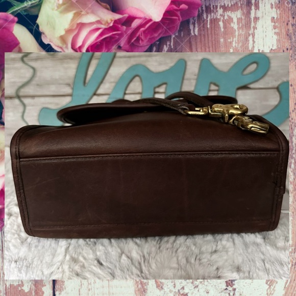 VINTAGE COACH MAHOGANY MANOR TOP HANDLE CROSSBODY SATCHEL BAG 9977 - Picture 8 of 17